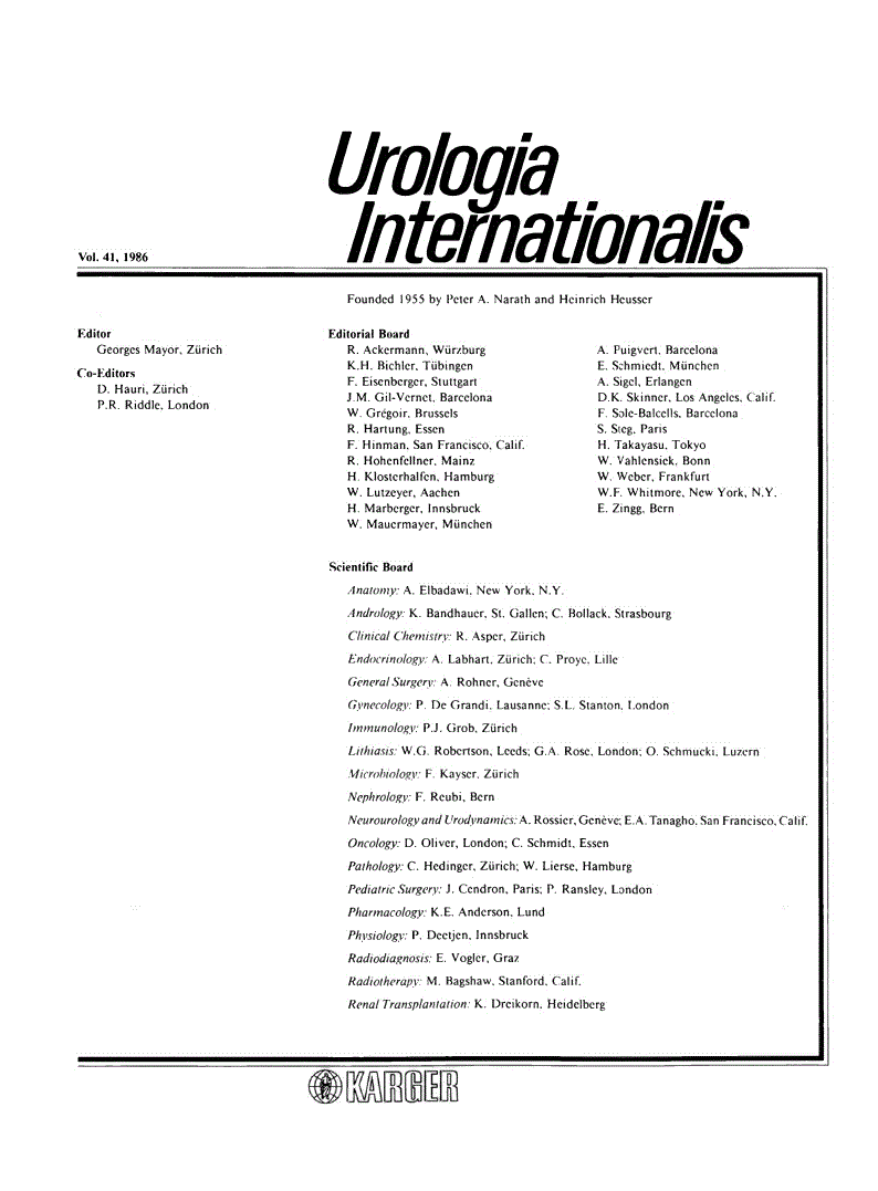 First page of Contents, Vol. 41, 1986
