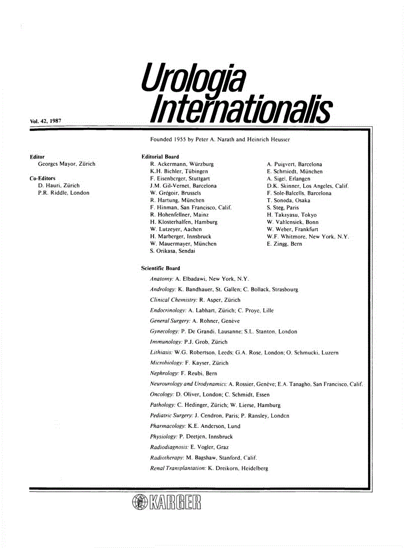 First page of Contents, Vol. 42, 1987