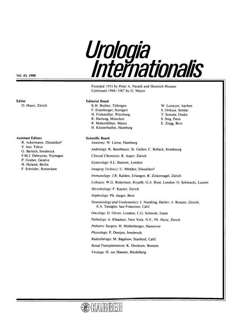 First page of Contents, Vol. 43, 1988