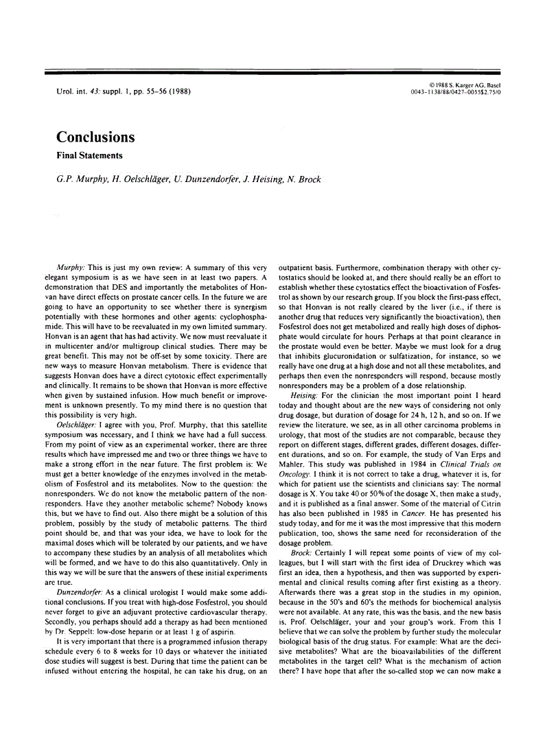 First page of Conclusions<subtitle>Final Statements</subtitle>