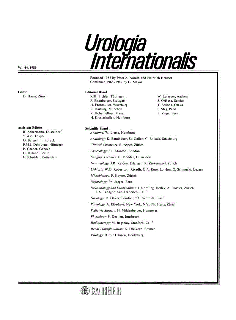 First page of Contents, Vol. 44, 1989