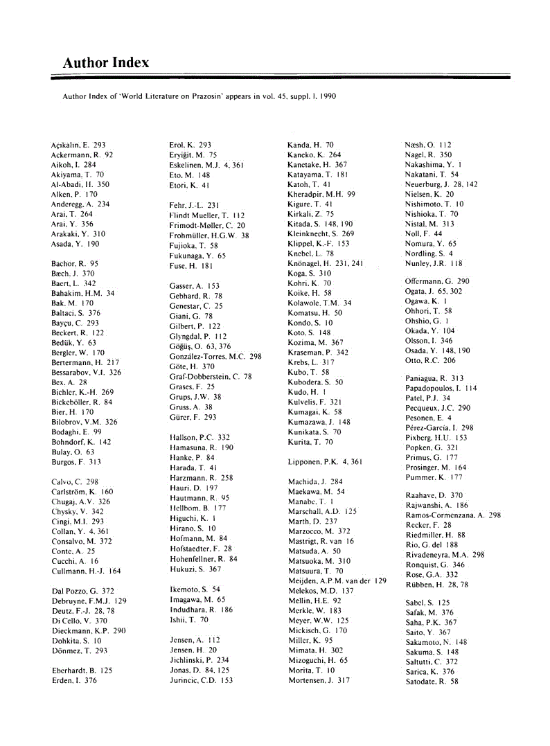 First page of Author Index