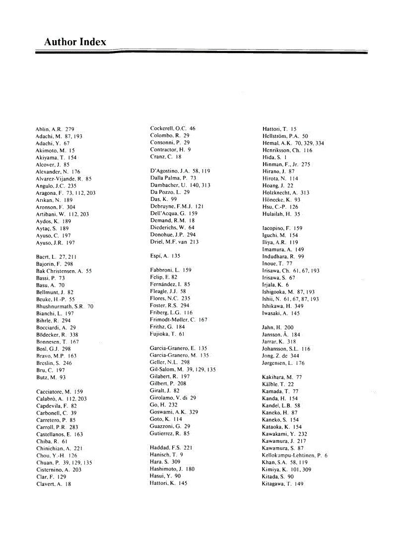 First page of Author Index
