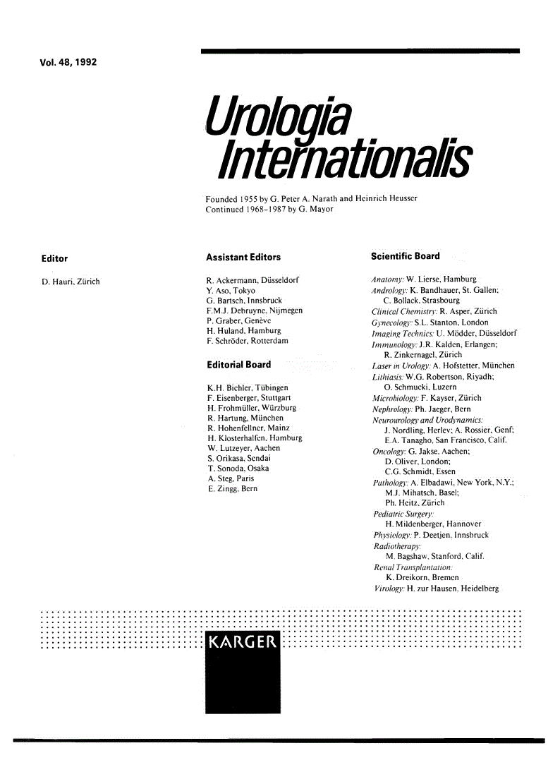 First page of Contents, Vol. 48, 1992