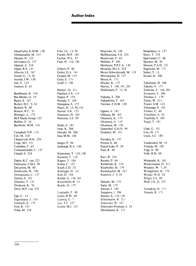 First page of Author Index