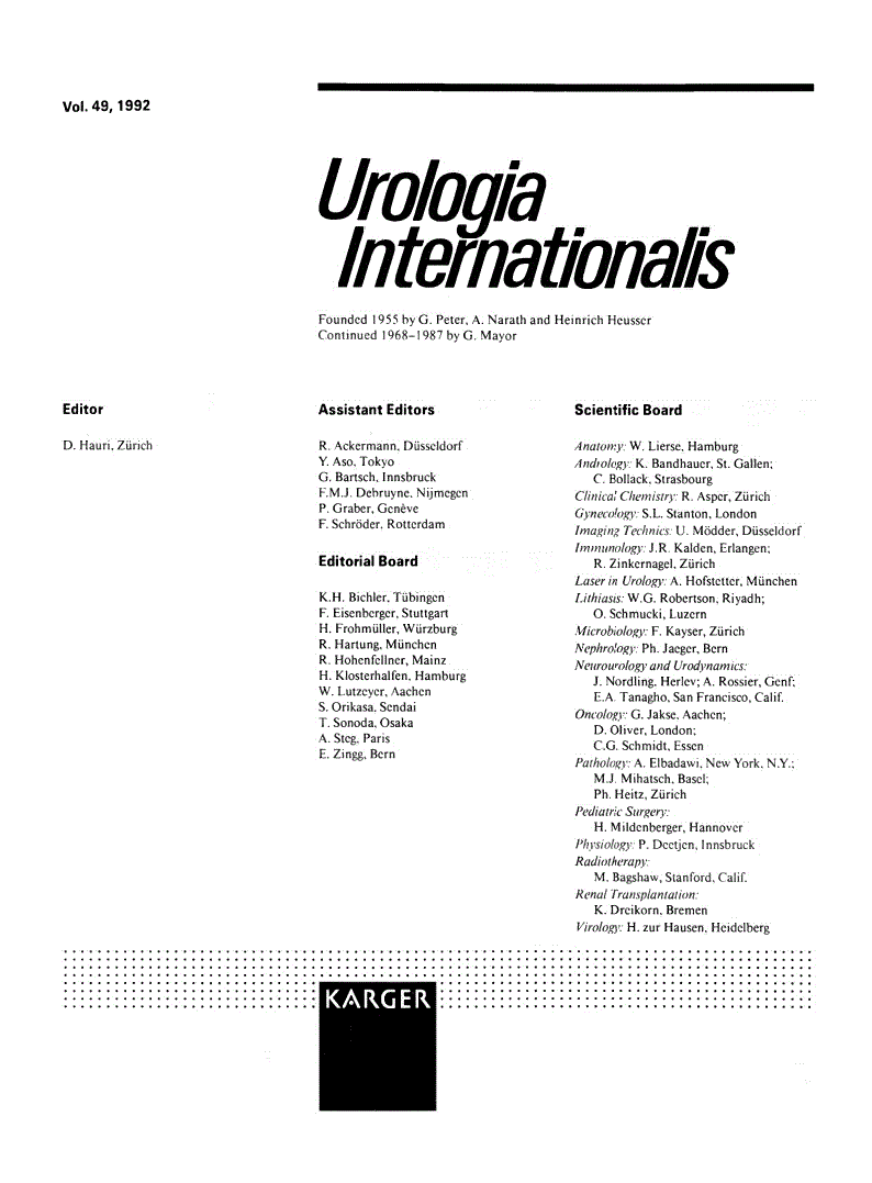 First page of Contents, Vol. 49, 1992