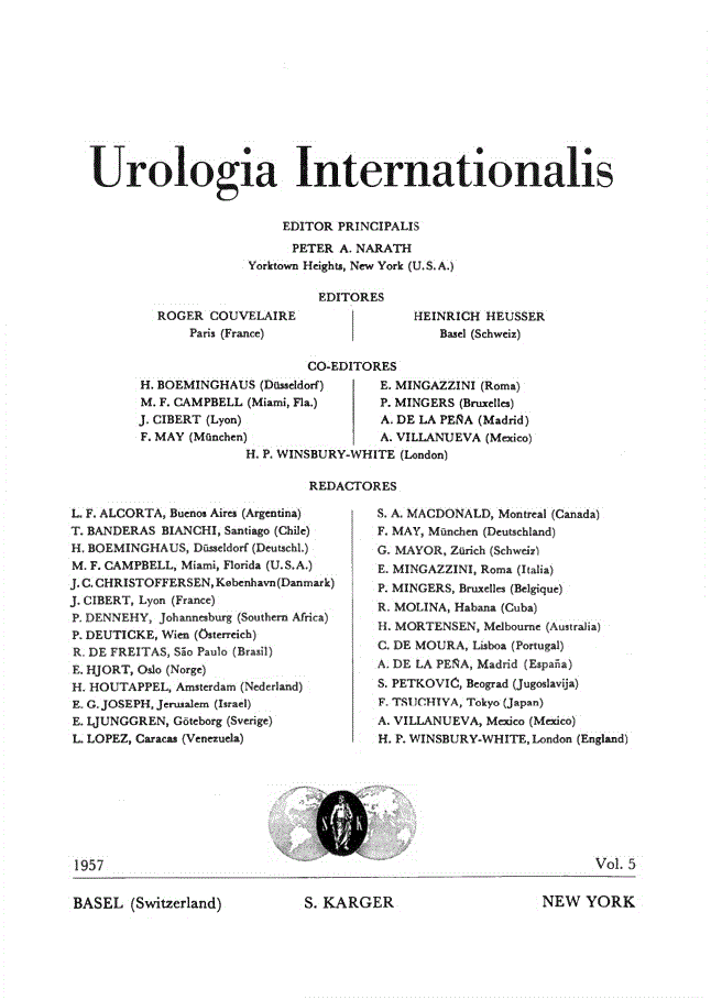 First page of Contents, Vol. 5, 1957