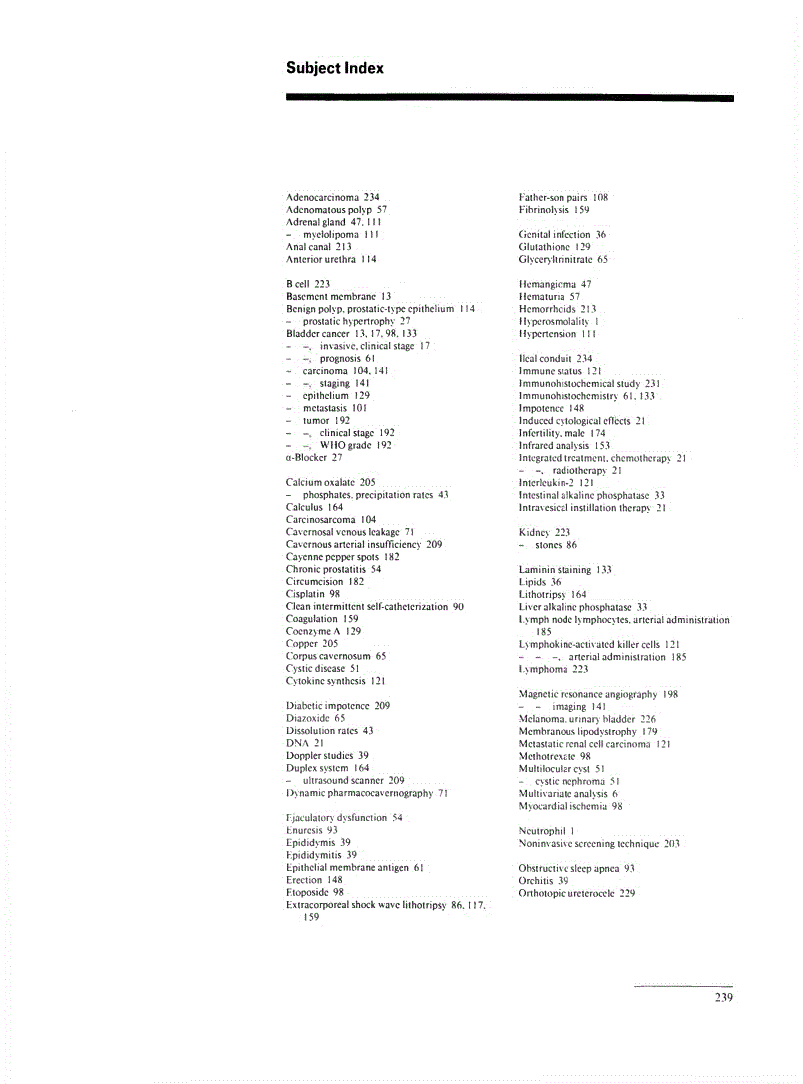 First page of Subject Index