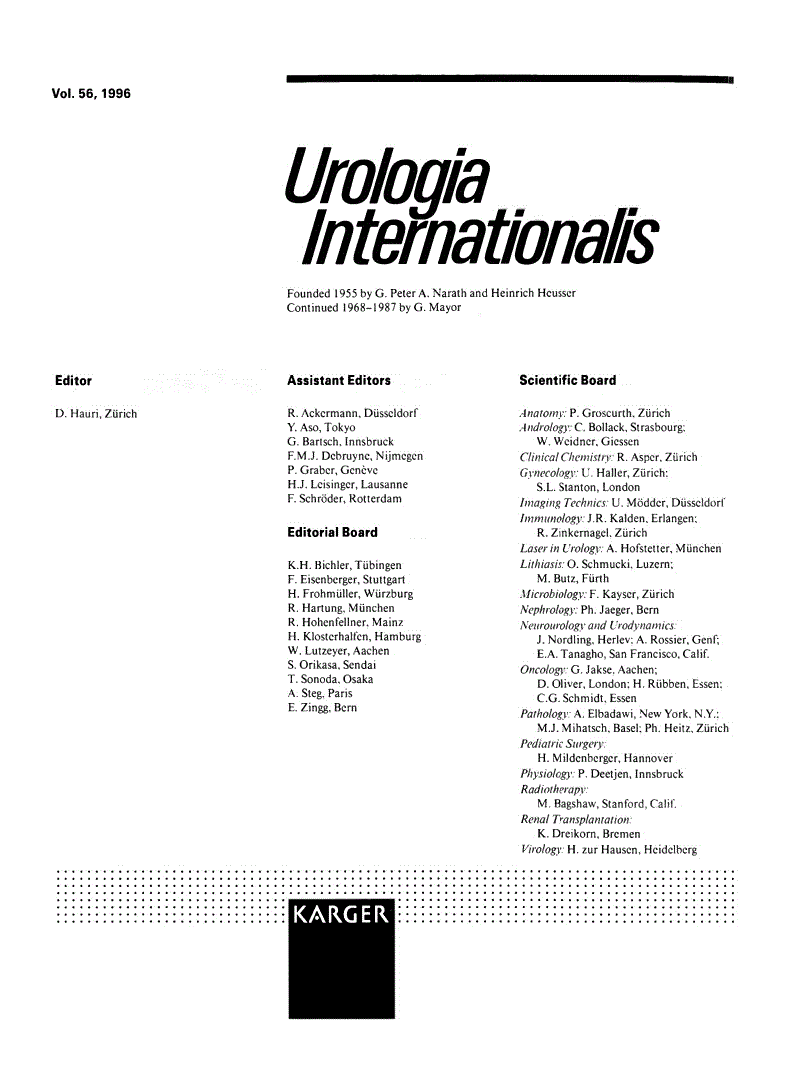 First page of Contents, Vol. 56, 1996