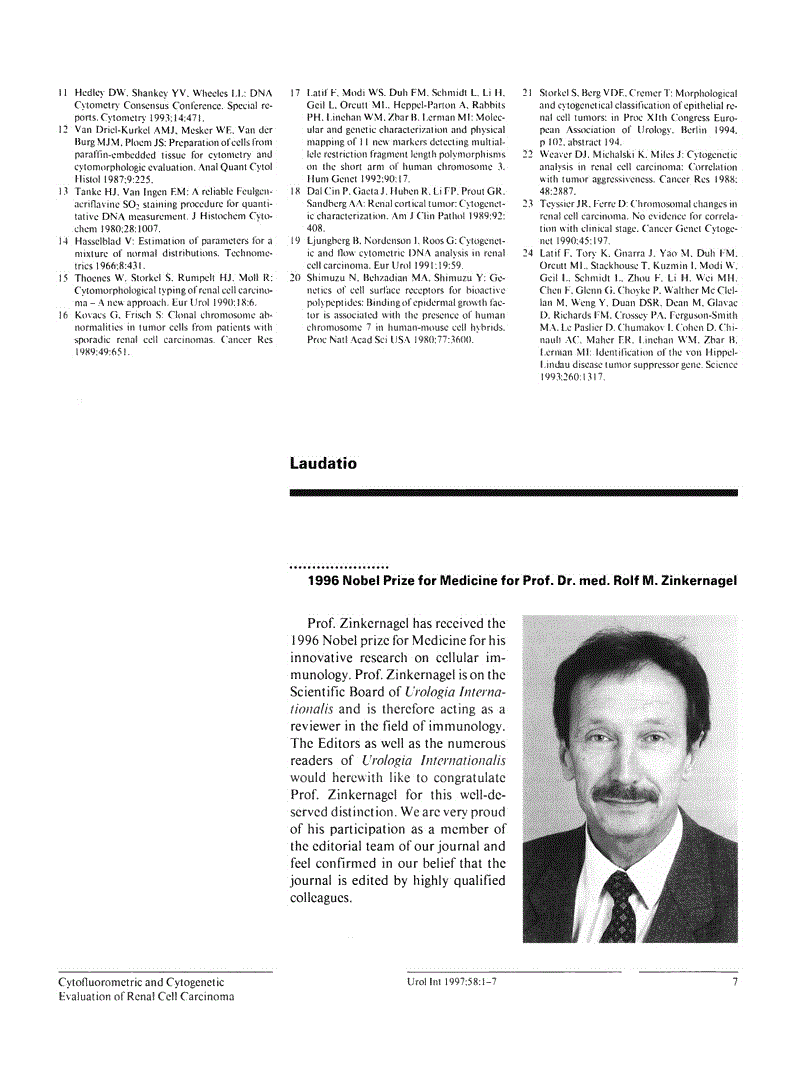First page of Laudatio