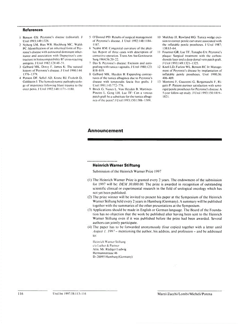 First page of Announcement