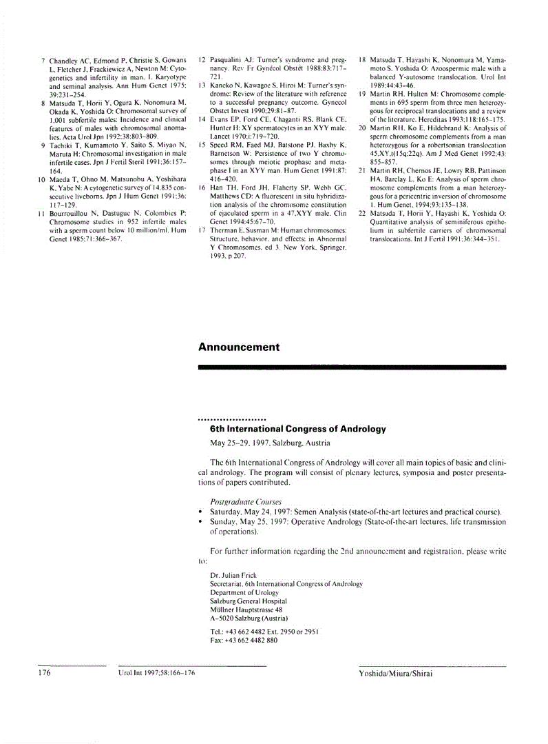 First page of Announcement