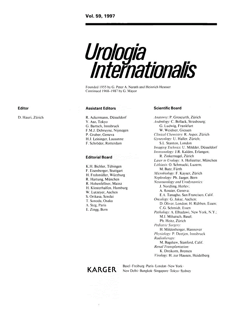 First page of Contents, Vol. 59, 1997