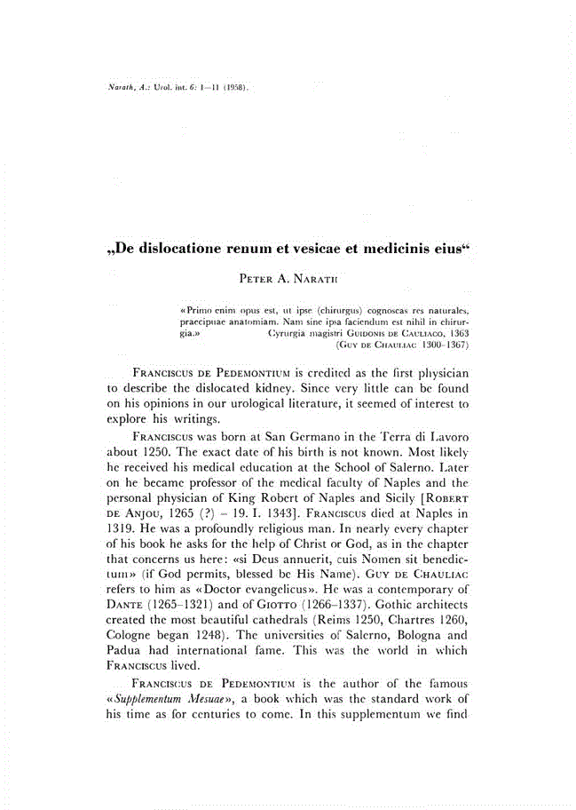First page of „De dislocatione renum et vesicae et medicinis eius”