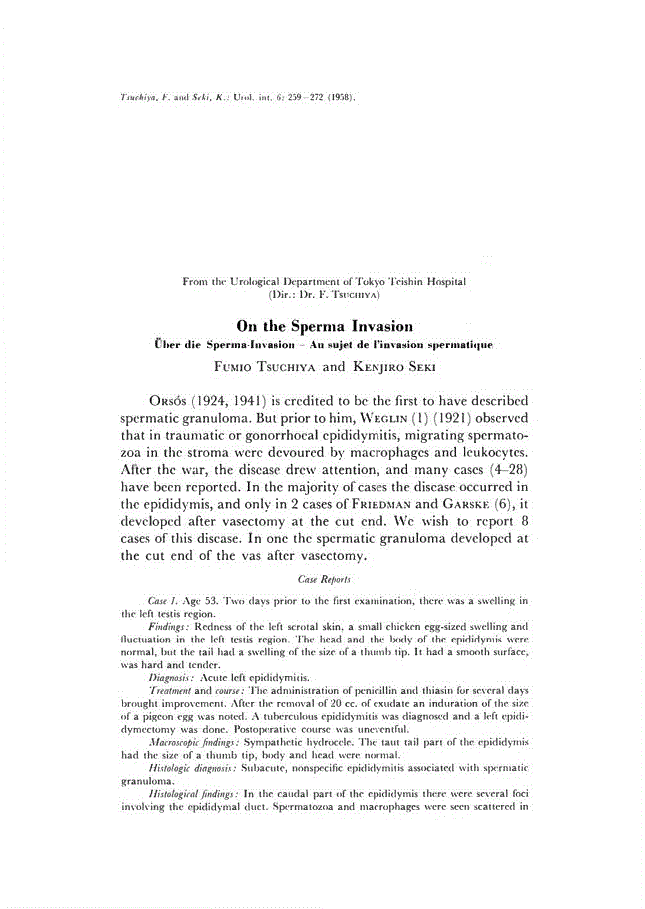 First page of On the Sperma Invasion