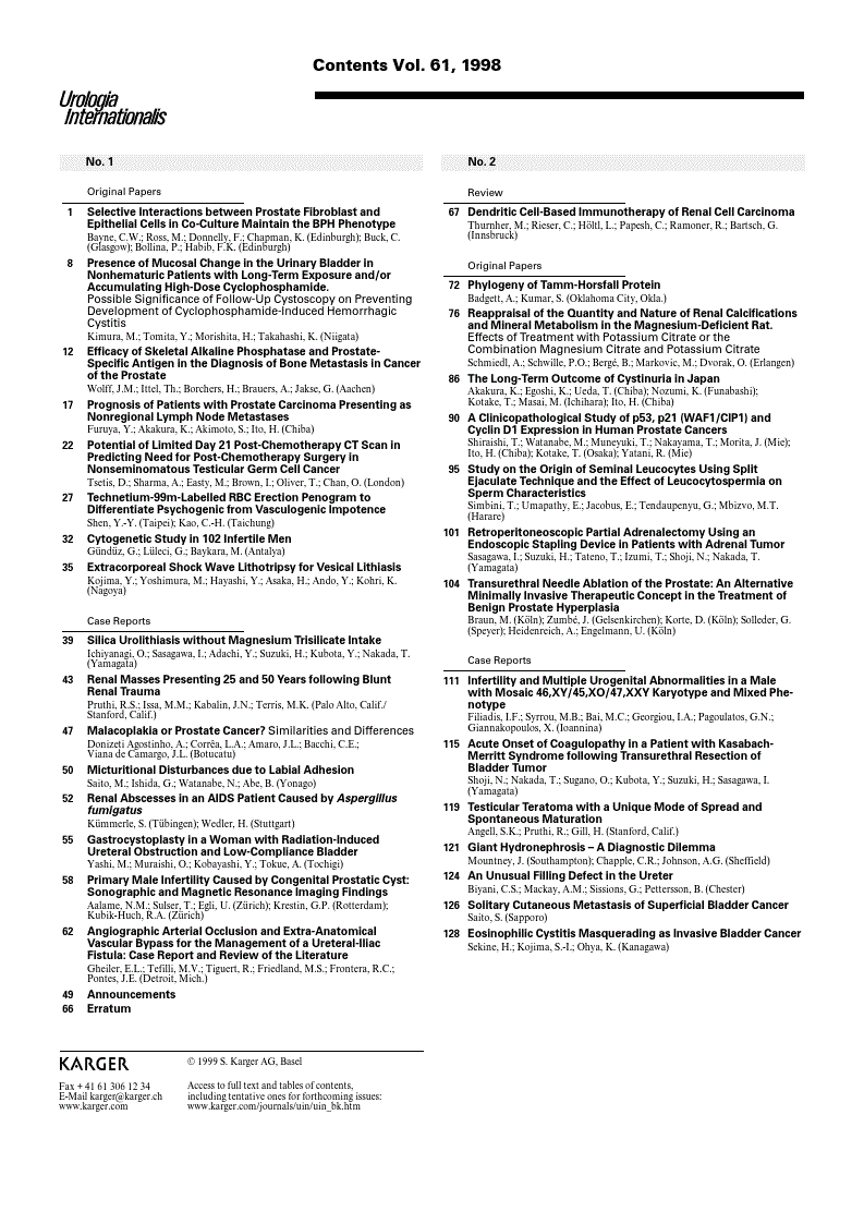 First page of Vol. 61, 1998