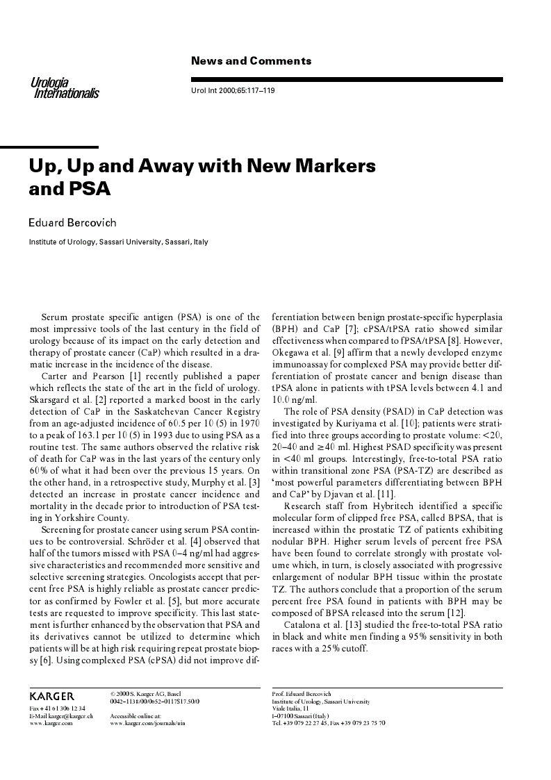 First page of Up, Up and Away with New Markers and PSA