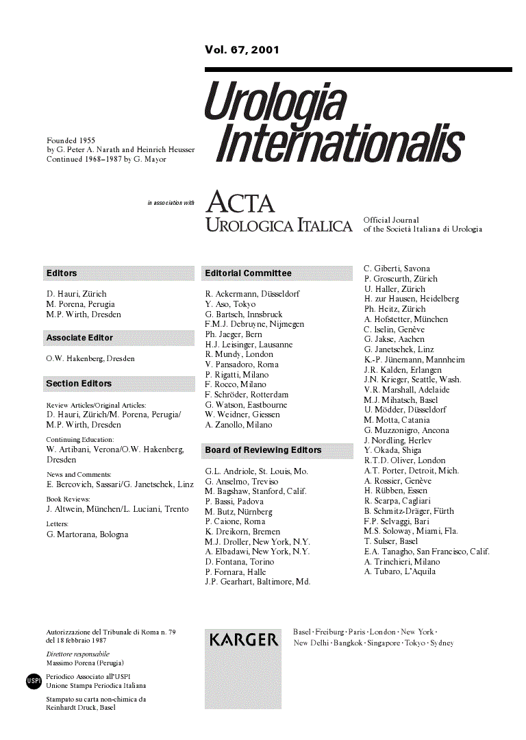 First page of Contents Vol. 67, 2001