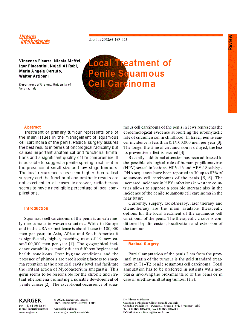 First page of Local Treatment ofPenile Squamous Cell Carcinoma