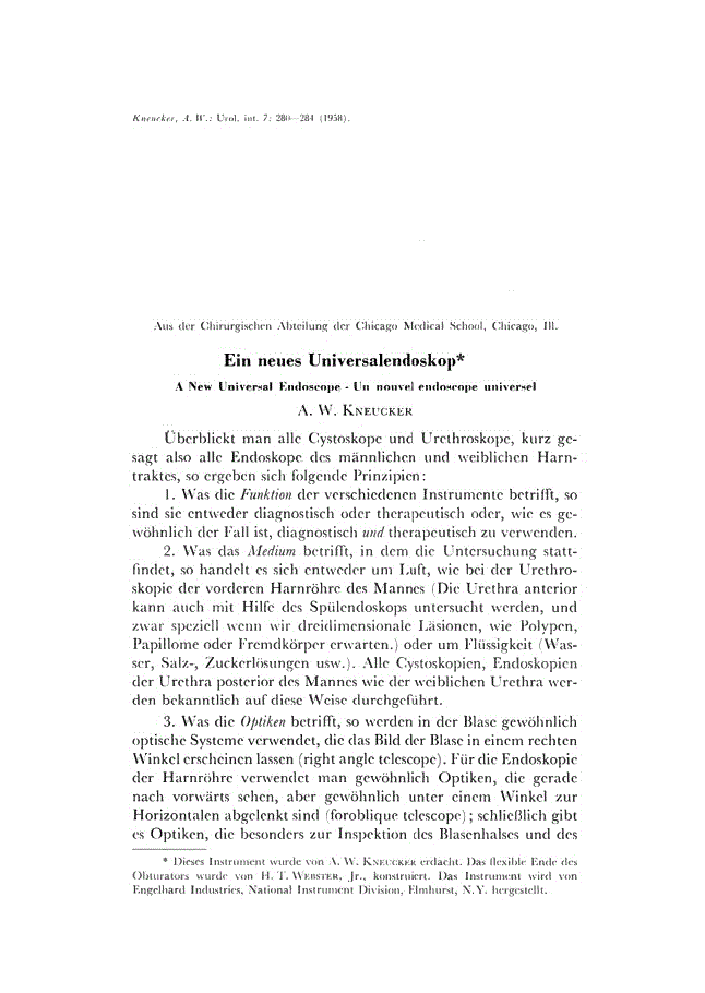First page of Ein neues Universalendoskop