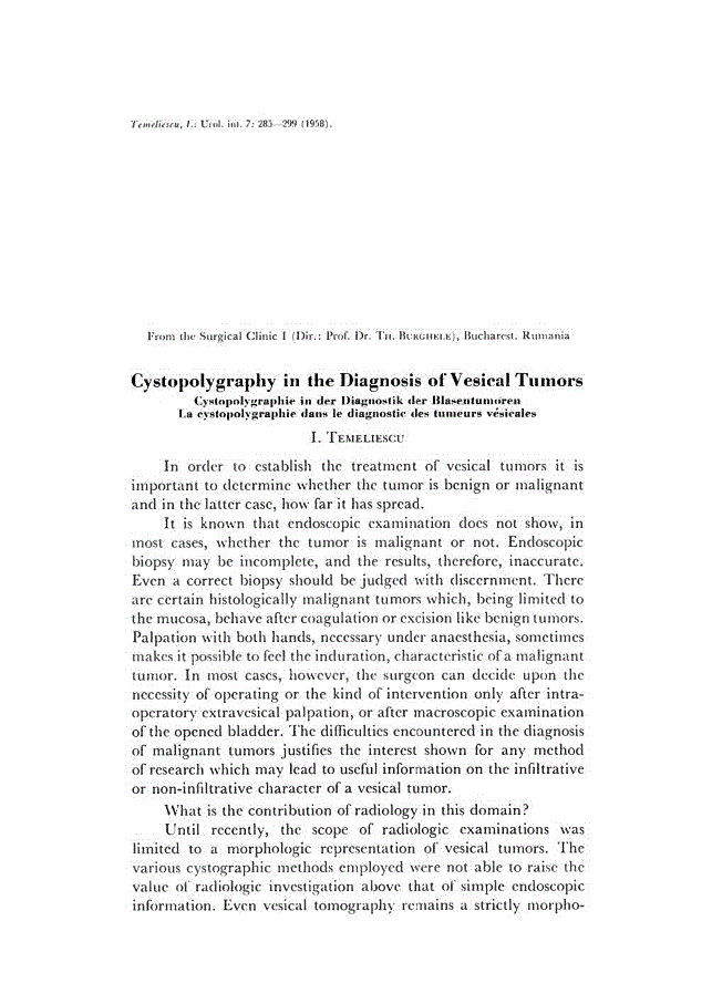 First page of Cystopolygraphy in the Diagnosis of Vesical Tumors