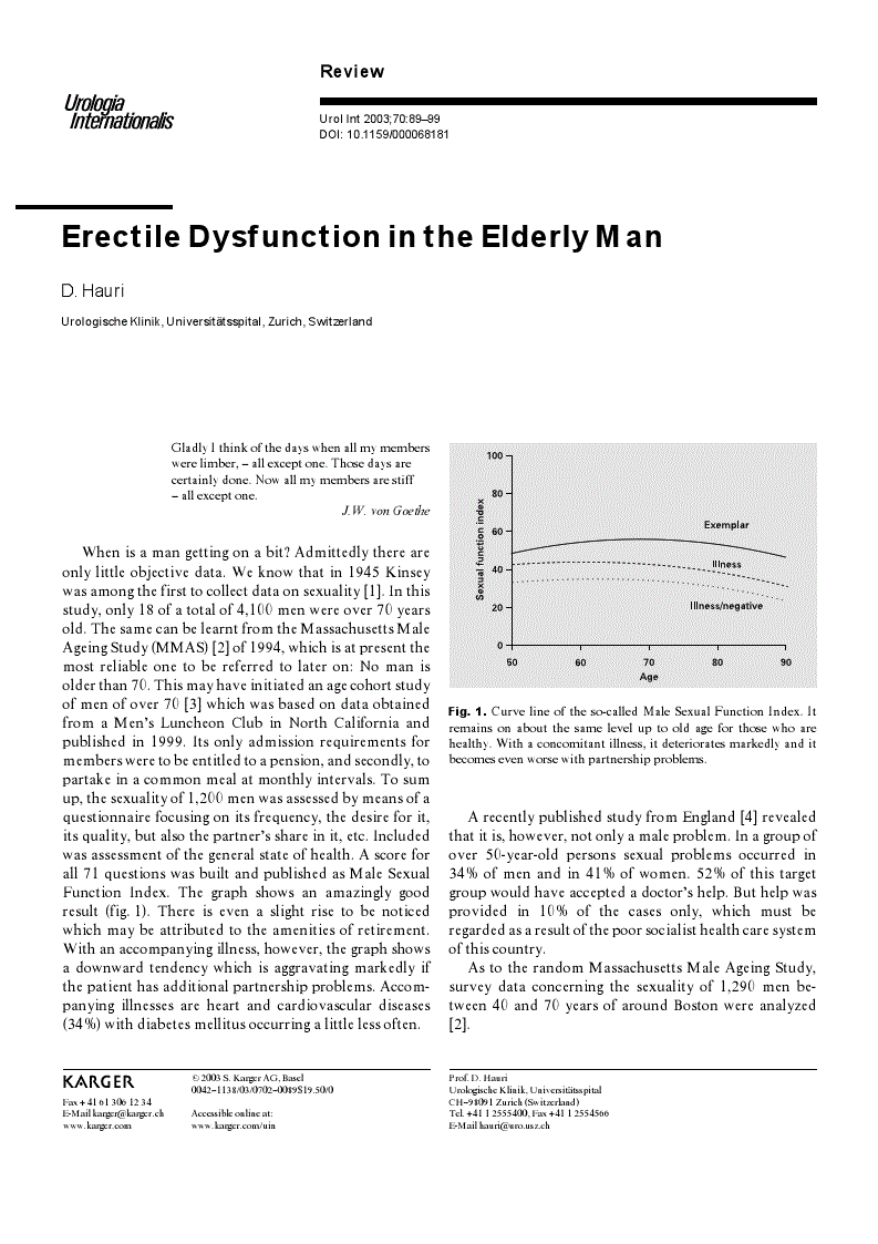 First page of Erectile Dysfunction in the Elderly Man