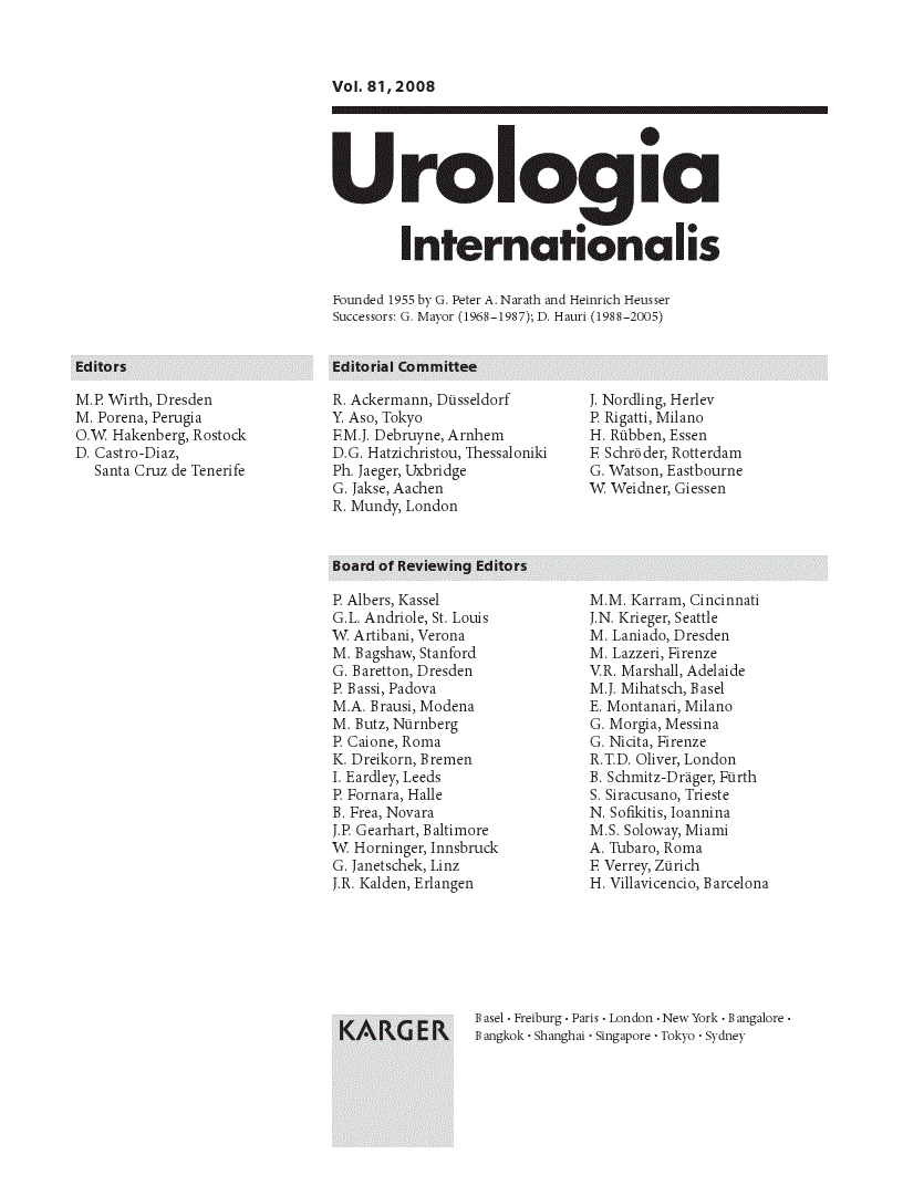 First page of Contents Vol. 81, 2008