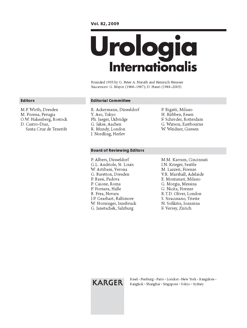 First page of Contents Vol. 82, 2009