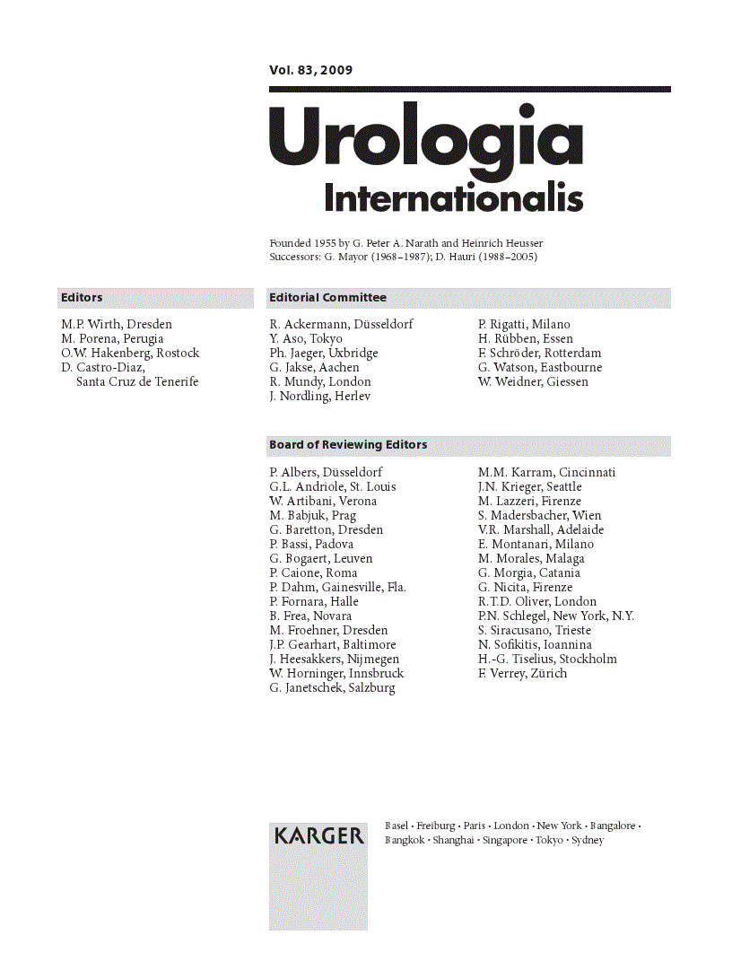 First page of Contents Vol. 83, 2009