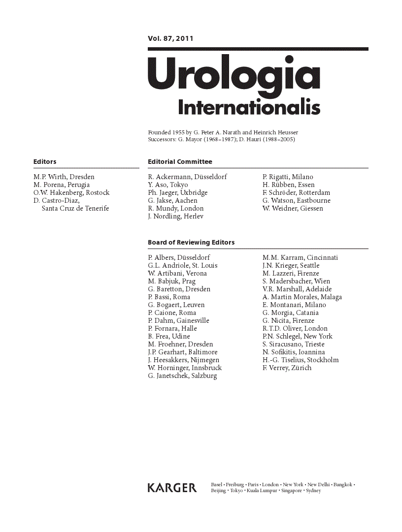 First page of Contents Vol. 87, 2011