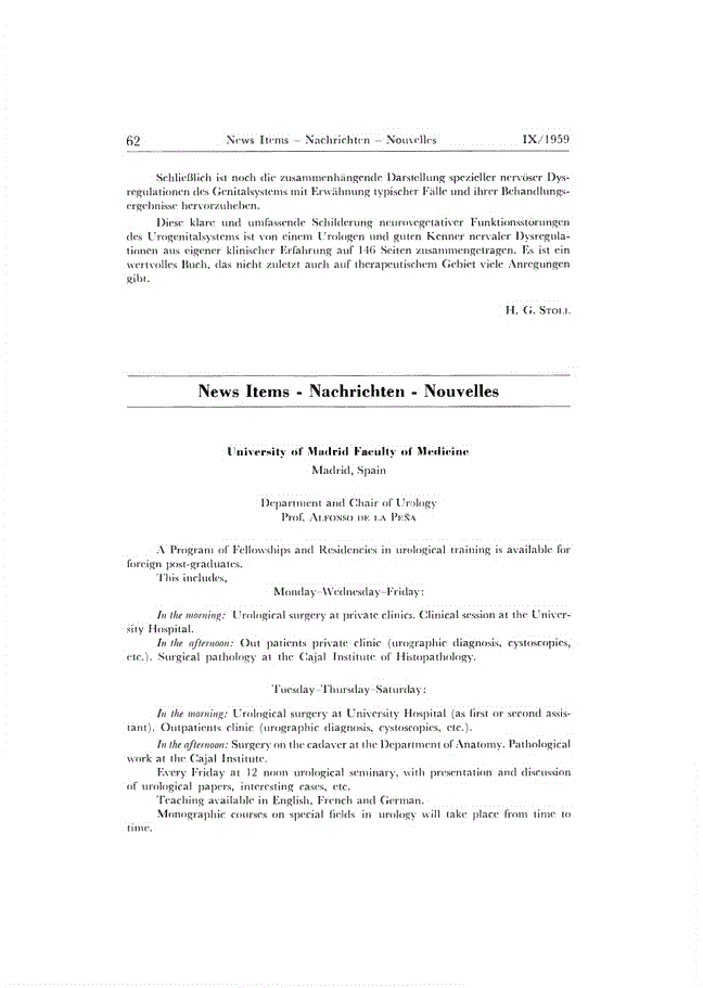 First page of News Items