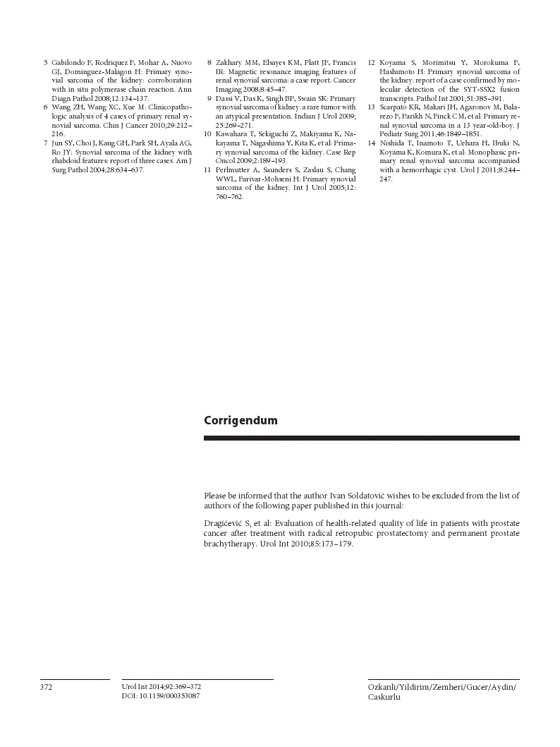 First page of Corrigendum