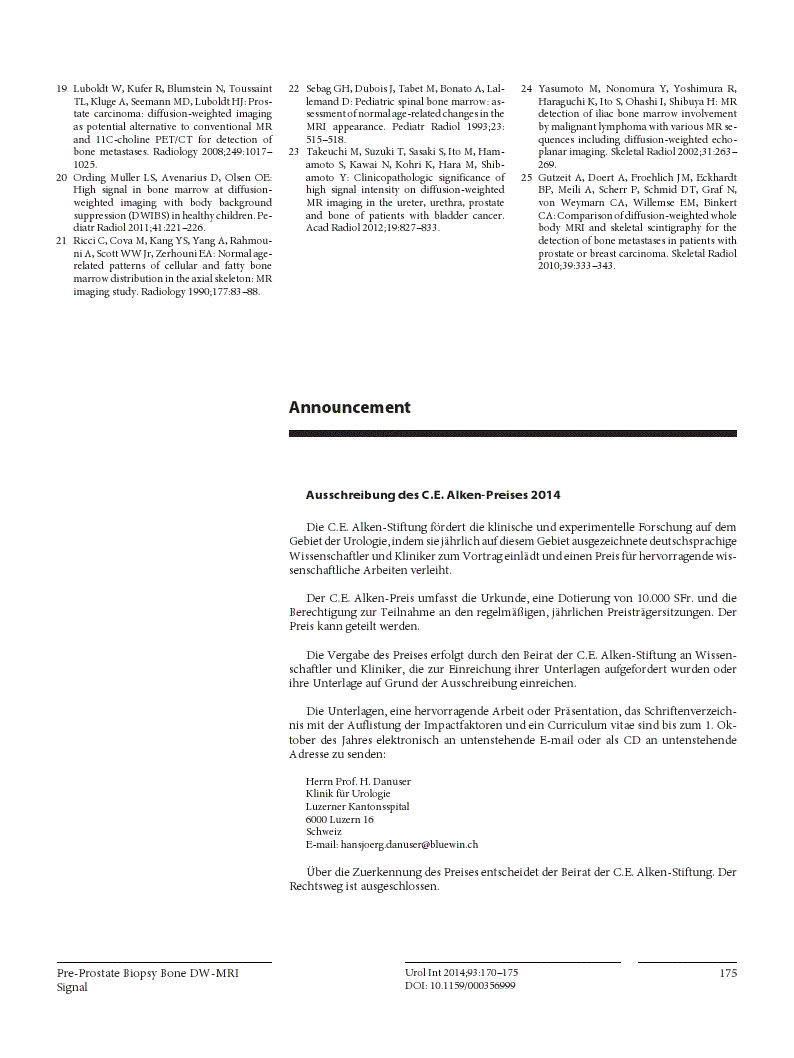 First page of Announcement