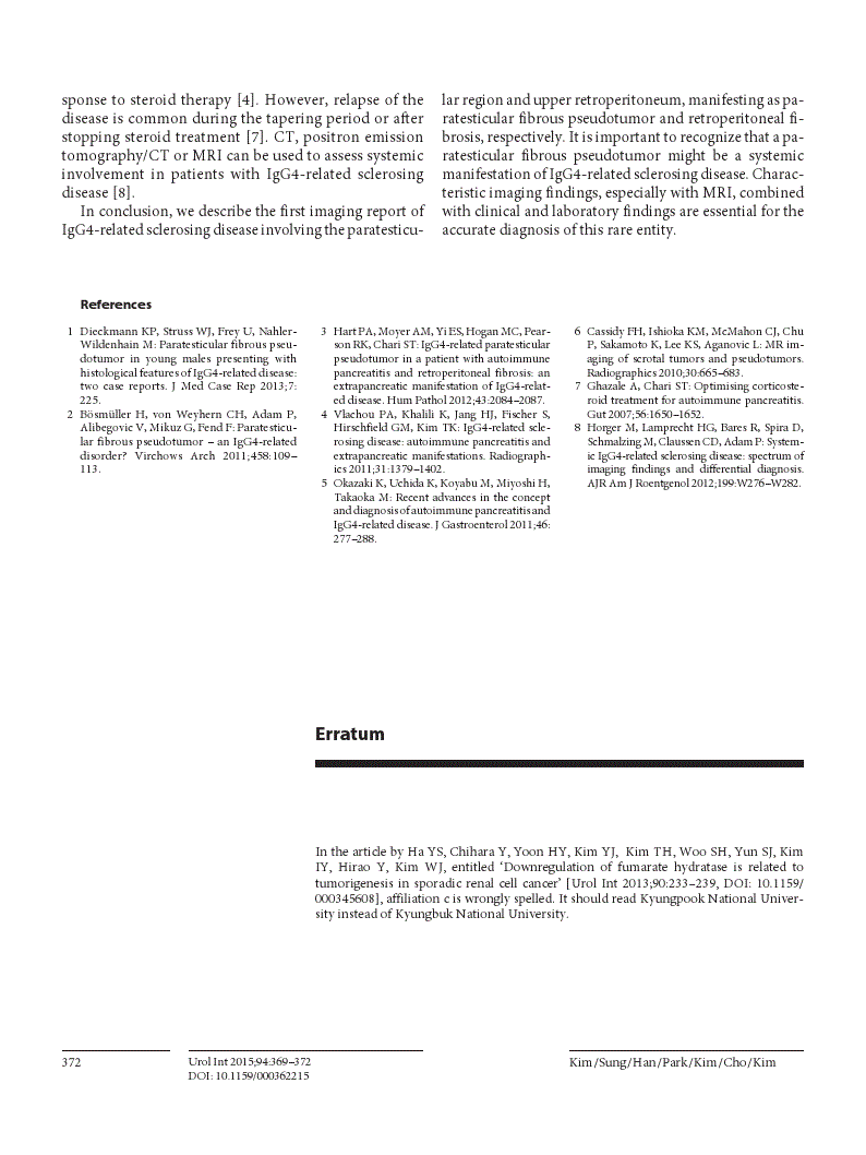 First page of Erratum