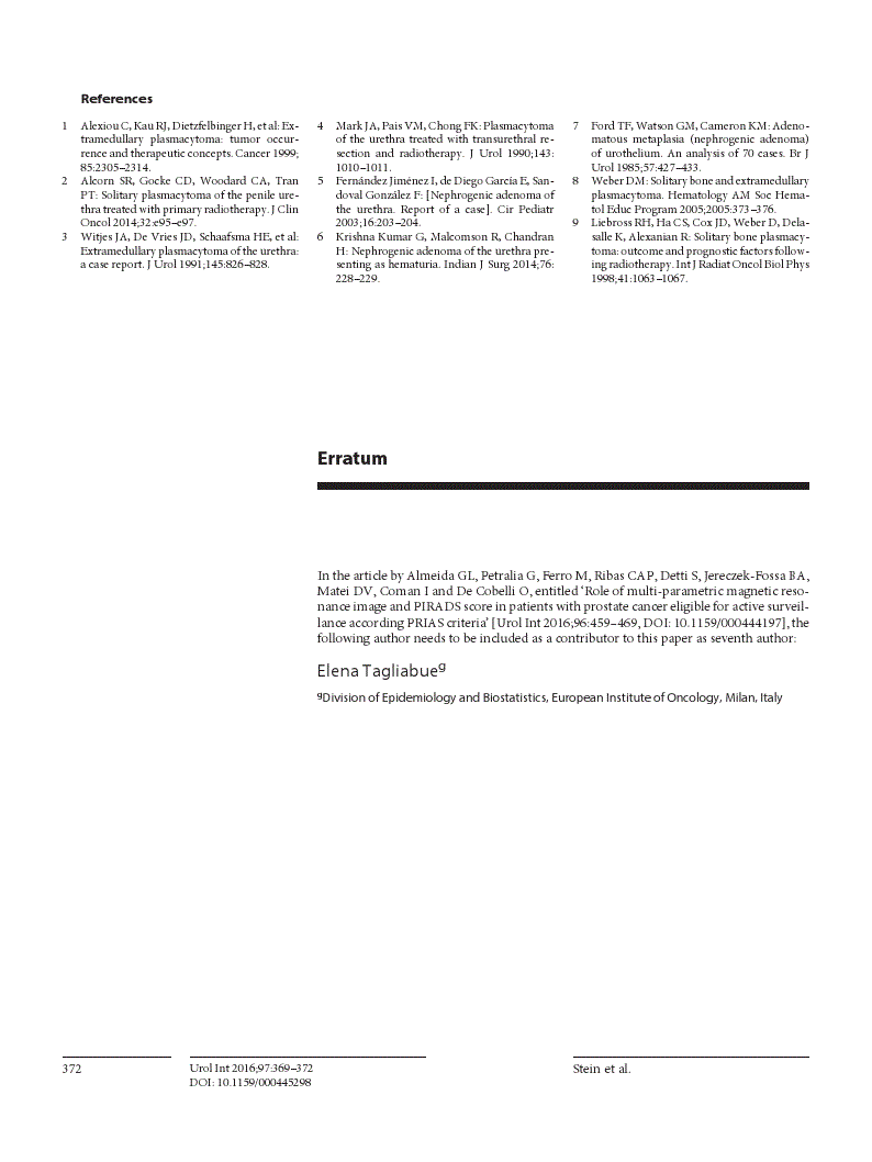 First page of Erratum