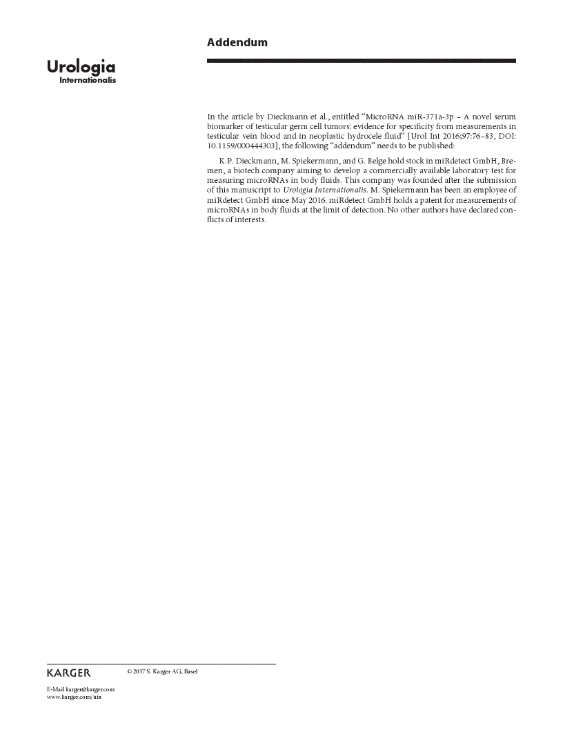 First page of Addendum