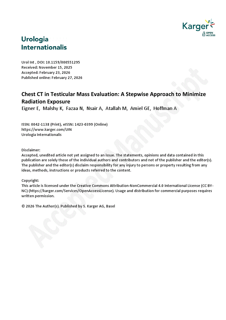 First page of Chest CT in Testicular Mass Evaluation: A Stepwise Approach to Minimize Radiation Exposure