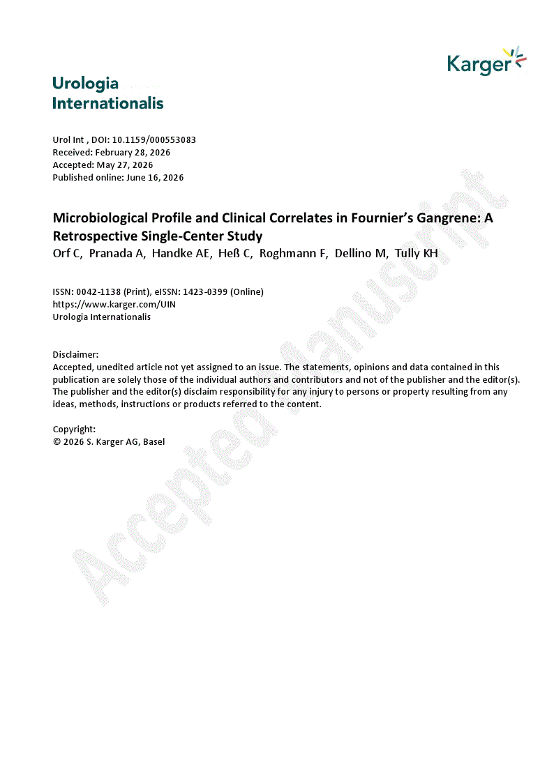 First page of Microbiological Profile and Clinical Correlates in Fournier’s Gangrene: A Retrospective Single-Center Study