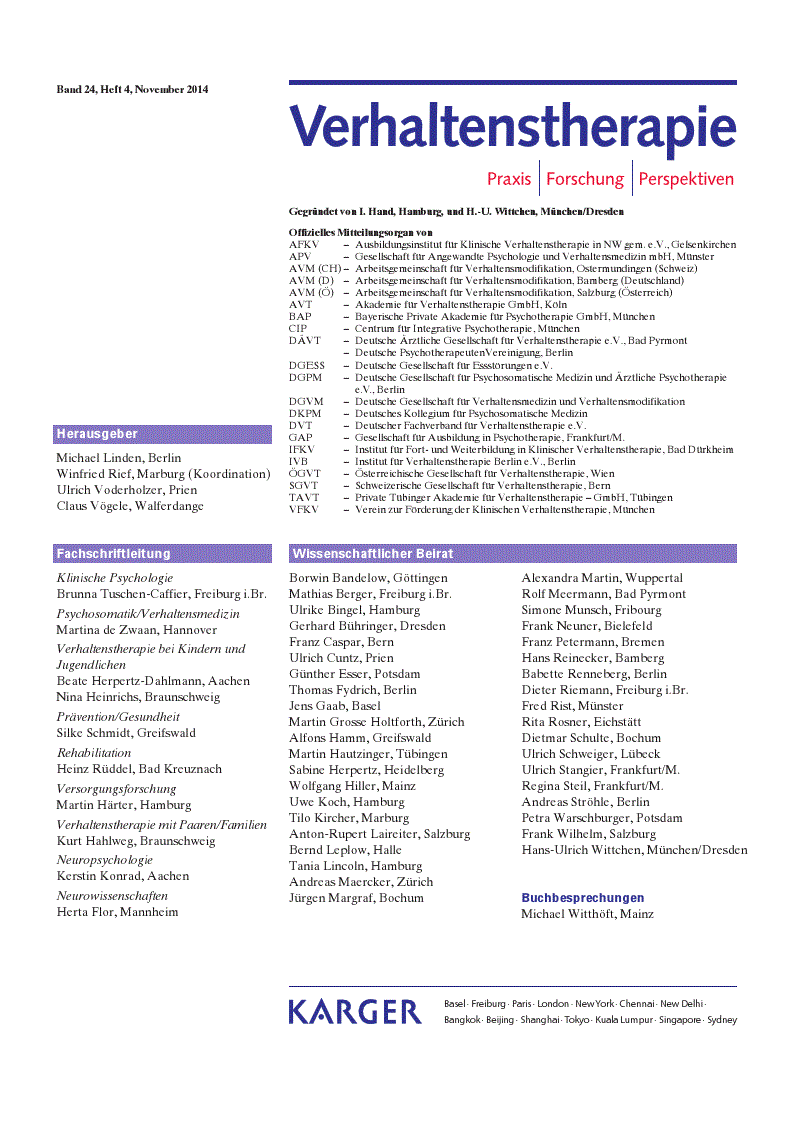 First page of Title Page / Inhalt / Imprint / Guidelines