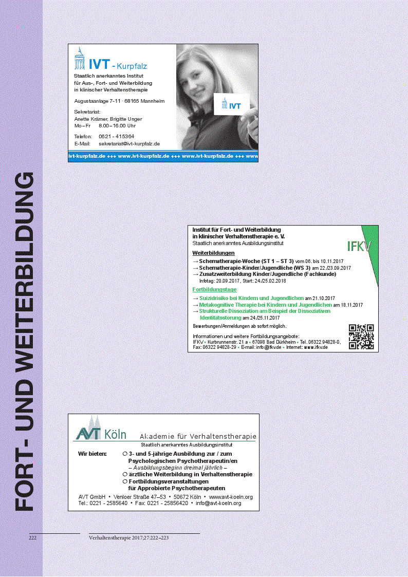 First page of Fort- und Weiterbildung