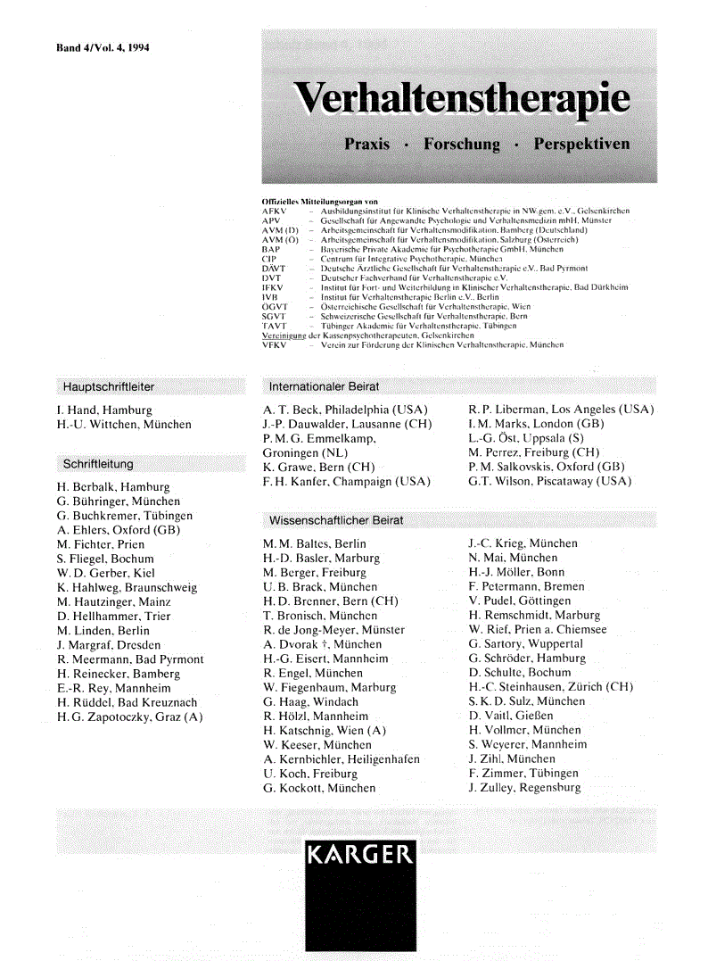 First page of Inhalt Band 4, 1994