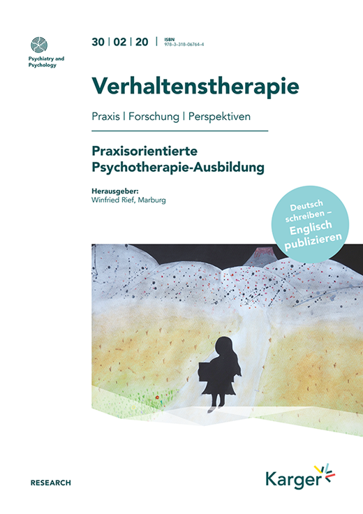 Verhaltenstherapie Cover Image for Volume 30, Issue 2
