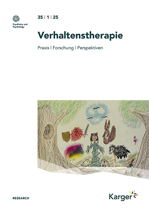 Verhaltenstherapie Cover Image for Volume 35, Issue 1
