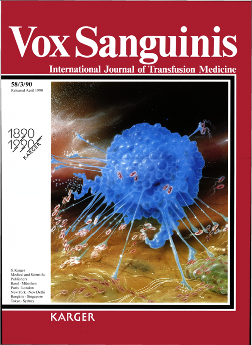 Vox Sanguinis Cover Image for Volume 58, Issue 3