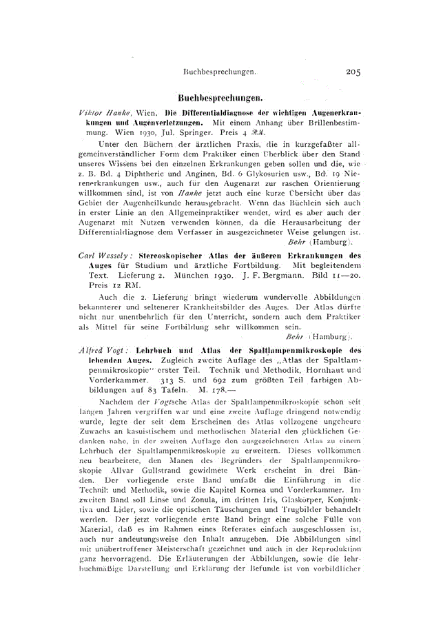 First page of Buchbesprechungen